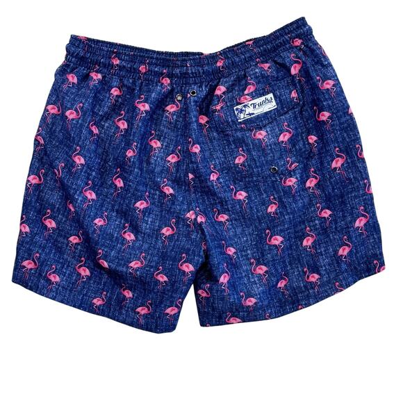 Trunks Surf & Swim Shorts Mens Large, Pockets, blue Flamingo/liner Quick Dry - Picture 6 of 8